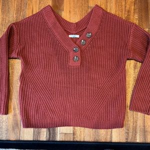 Maurice’s V-neck sweater, size medium rust color